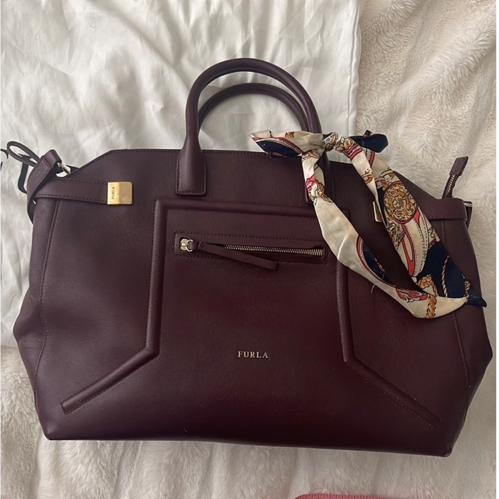 Authentic Furla bag Burgundy Red